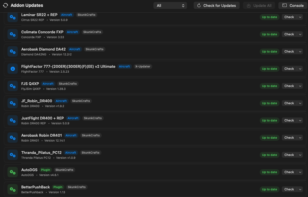 Add-on Updates